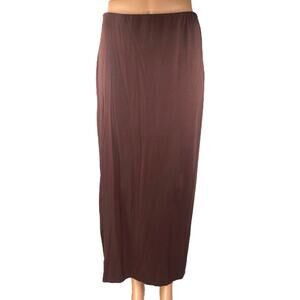 Urban Outfitters Brown High Waisted Pull On Stretch Straight Maxi Skirt Size M